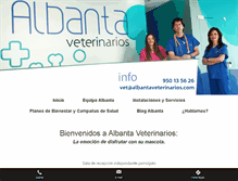 Tablet Screenshot of albantaveterinarios.com